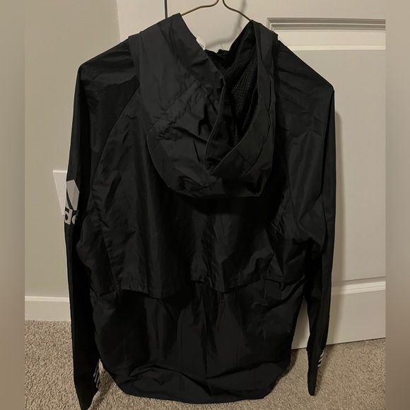 Adidas Windbreaker Jacket Black w Logo Men’s Medium - Picture 7 of 7